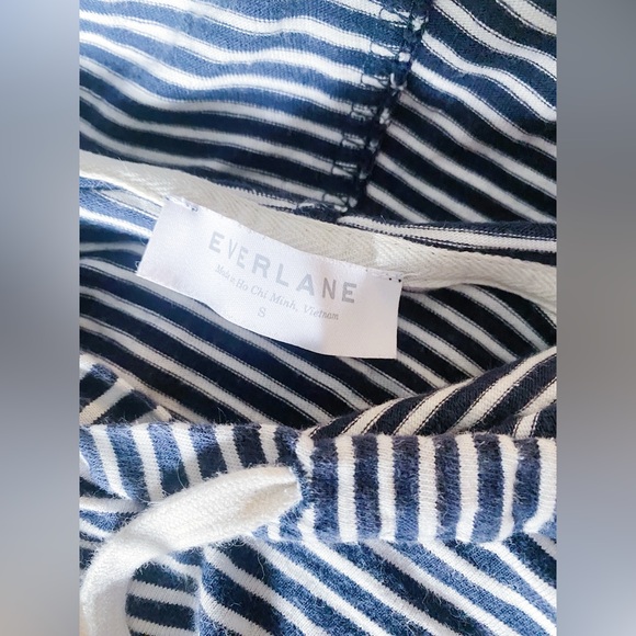 Everlane • Nautical Striped Beach Pullover Drawstring Hoodie • Sz Small - Picture 6 of 6